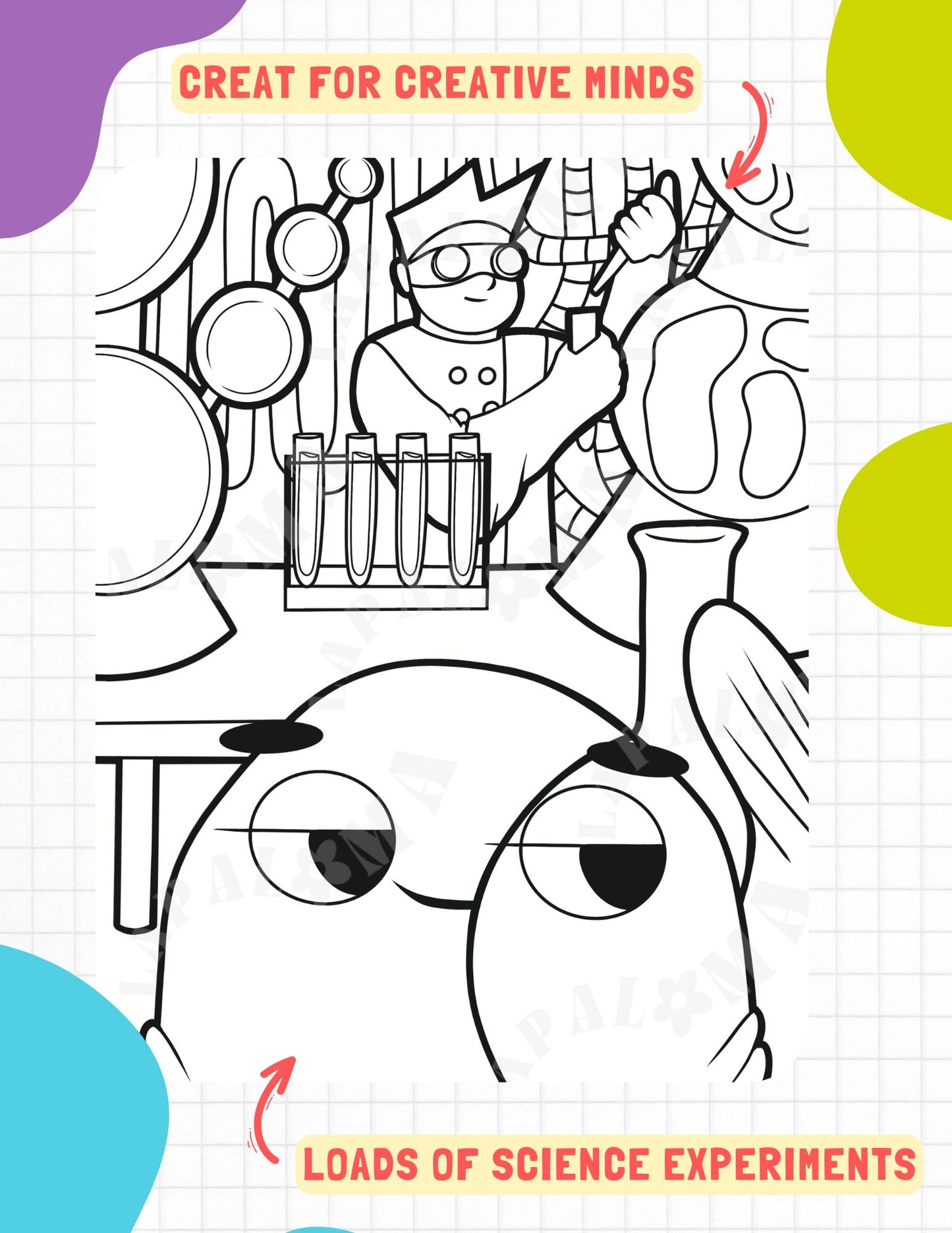 Nathan the Mad Scientist Coloring Book