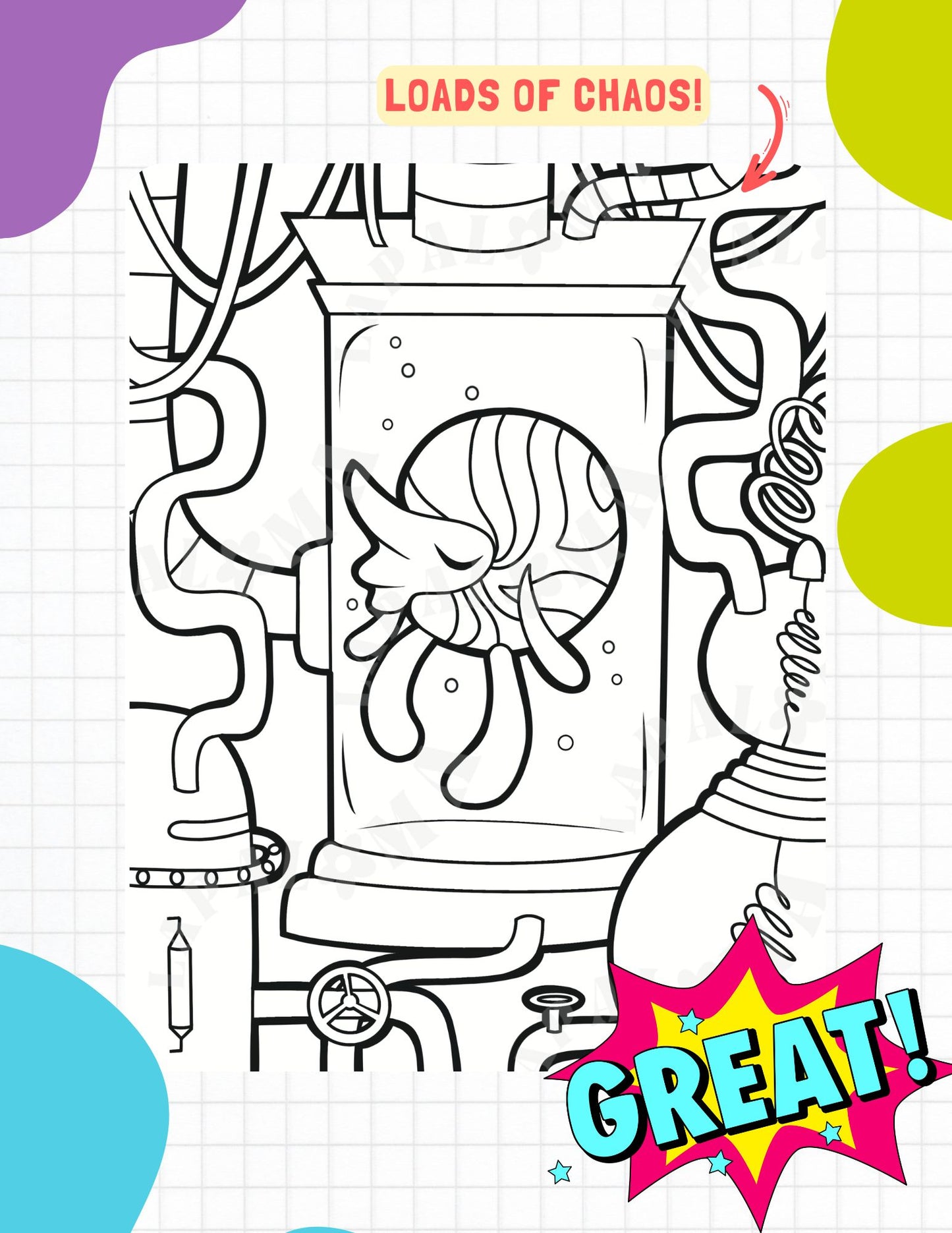 Nathan the Mad Scientist Coloring Book
