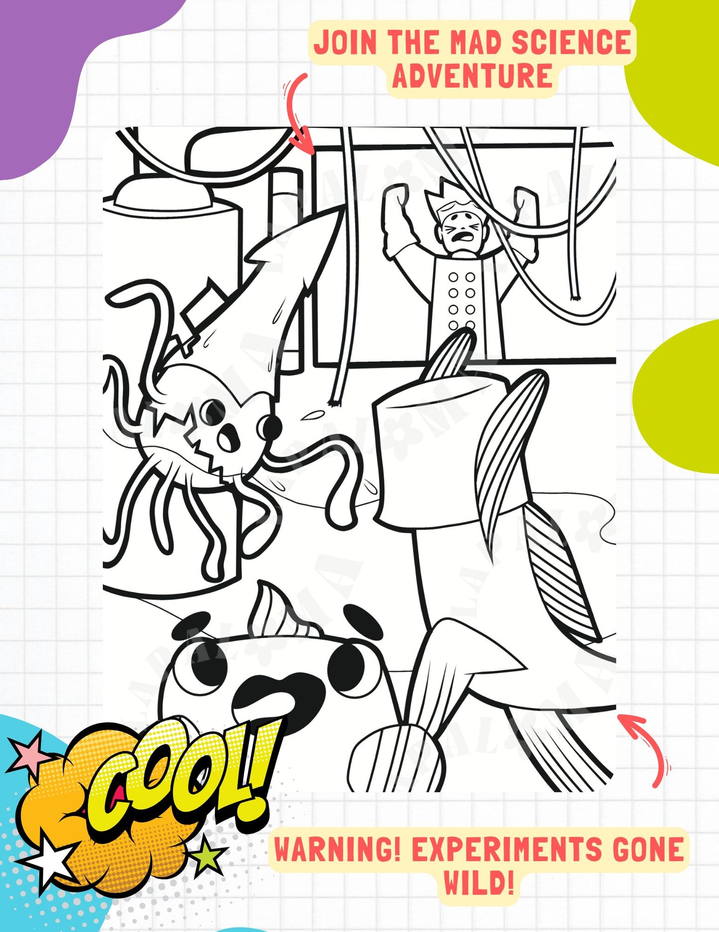 Nathan the Mad Scientist Coloring Book