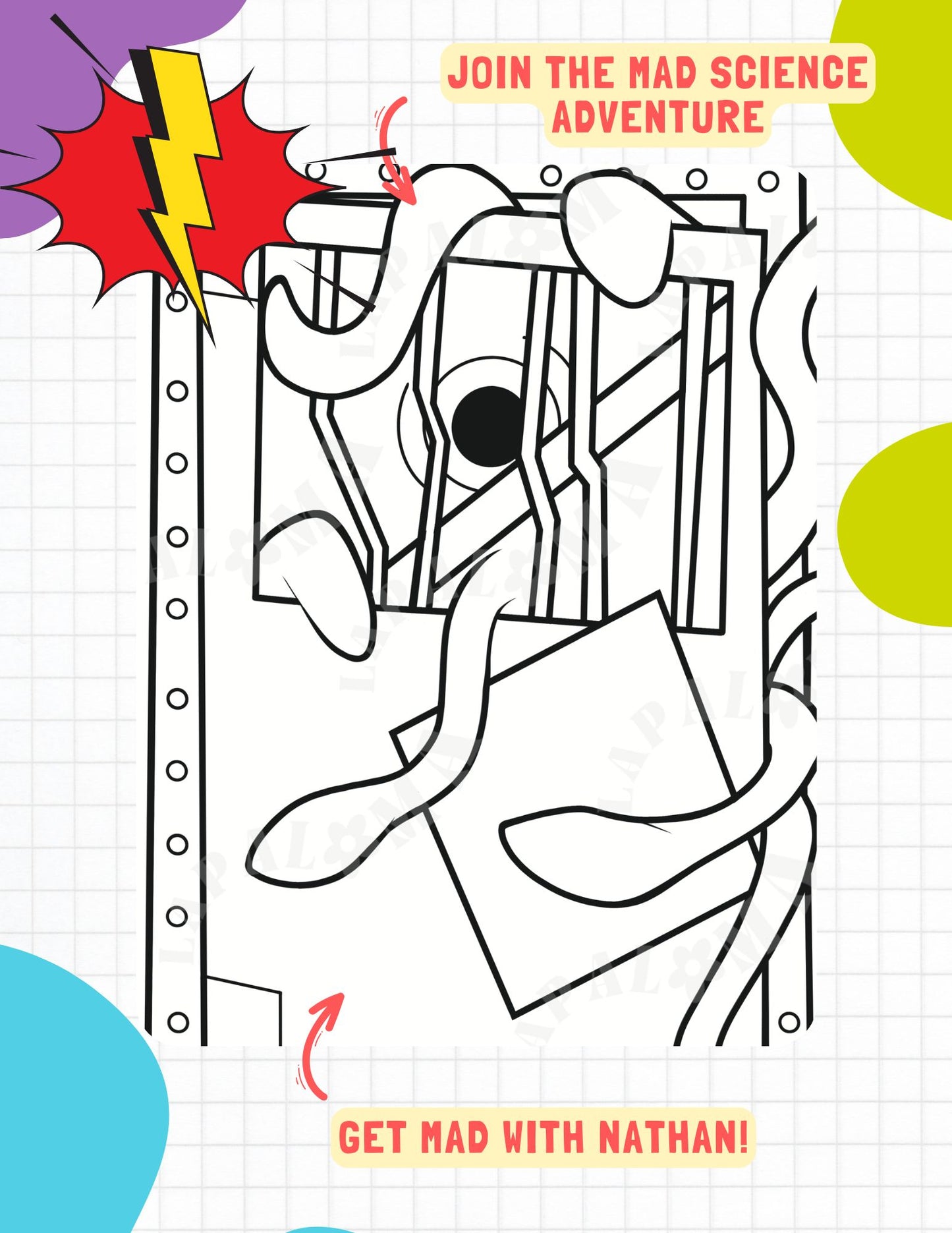 Nathan the Mad Scientist Coloring Book