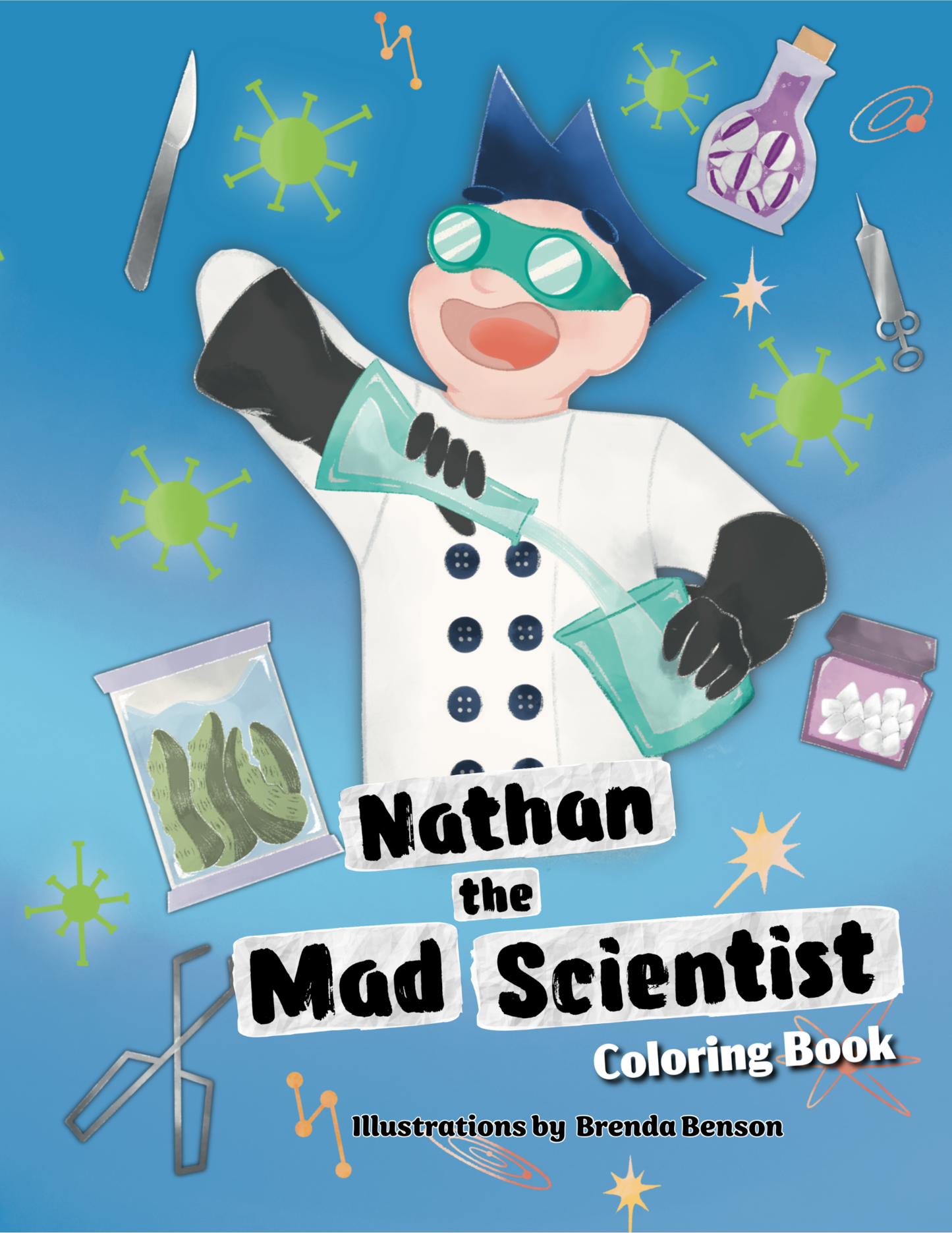 Nathan the Mad Scientist Coloring Book